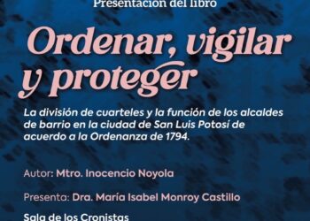 Cultura Municipal invita a una nueva edición de los Jueves Literarios con la presentación del libro Ordenar, vigilar y proteger.