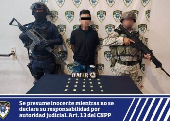 Policía de la Capital y Defensa aseguran drogas y a su portador en la colonia Manuel José Othón