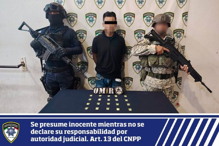 Policía de la Capital y Defensa aseguran drogas y a su portador en la colonia Manuel José Othón