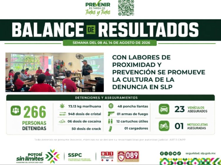 ESTRATEGIA INTEGRAL IMPULSA LA PREVENCIÓN, PROXIMIDAD Y SEGURIDAD EN SLP