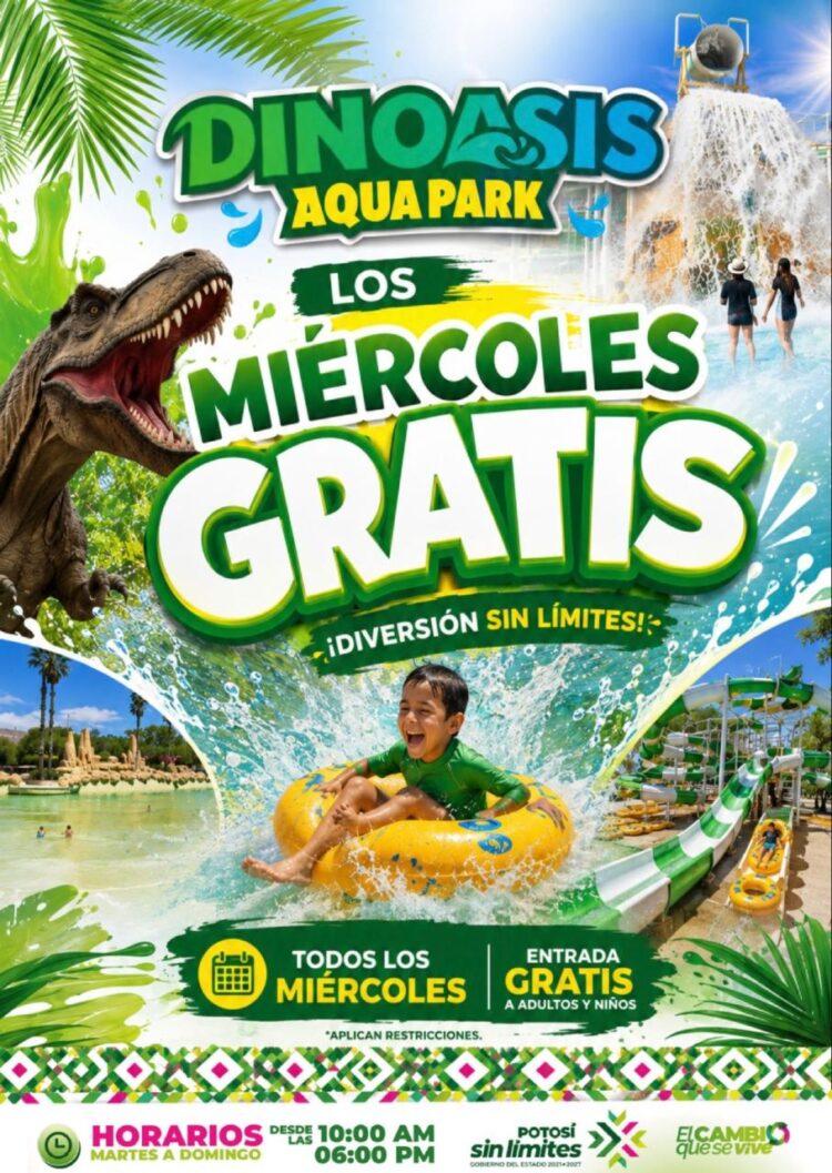 DINOASIS AQUA PARK INVITA A DISFRUTAR LAS ÚLTIMAS DOS SEMANAS DE VACACIONES