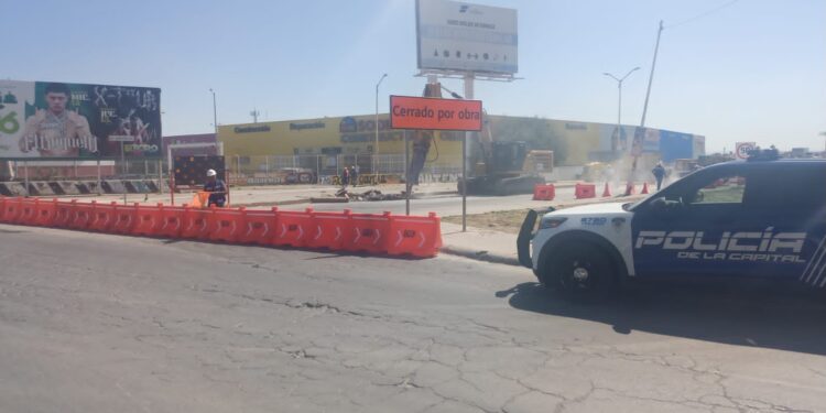 Policía Vial de la Capital coordina dispositivo vial por obras en el bulevar Jacobo Payán Latuff