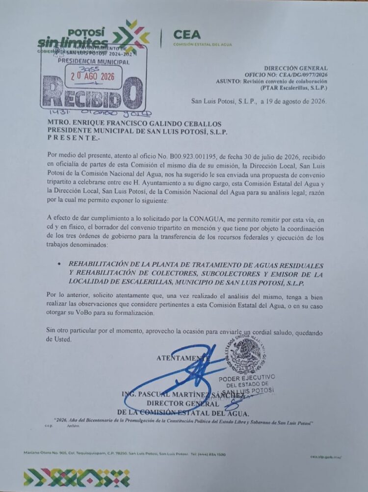 CEA AVANZA EN GESTIONES PARA REHABILITAR PLANTA DE TRATAMIENTO DE ESCALERILLAS