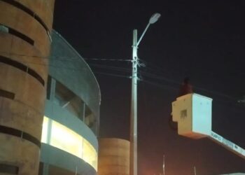 Ayuntamiento de SLP fortalece la seguridad en las inmediaciones de la Fenapo con mejora del alumbrado público