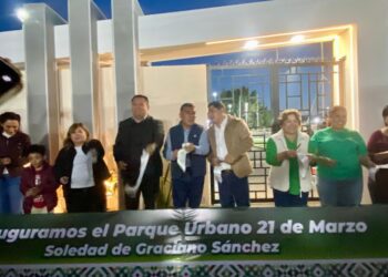 EL GOBERNADOR RICARDO GALLARDO Y ALCALDE JUAN MANUEL NAVARRO ENTREGAN NUEVO PARQUE URBANO EN SOLEDAD