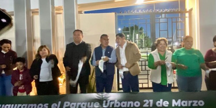 EL GOBERNADOR RICARDO GALLARDO Y ALCALDE JUAN MANUEL NAVARRO ENTREGAN NUEVO PARQUE URBANO EN SOLEDAD