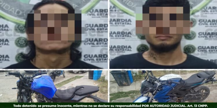 SSPC DETIENE A DOS PRESUNTOS OBJETIVOS PRIORITARIOS POR ROBO DE MOTOCICLETAS EN LA CAPITAL POTOSINA