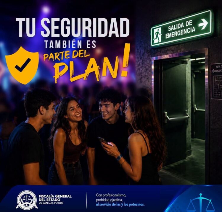 FISCALÍA POTOSINA EMITE RECOMENDACIONES PARA PREVENIR RIESGOS EN EVENTOS Y REUNIONES SOCIALES