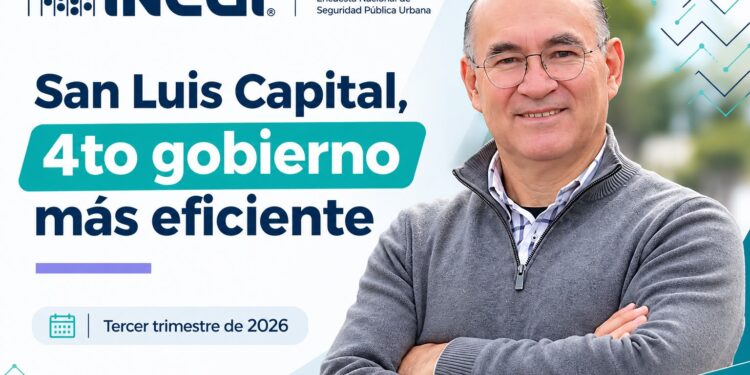 San Luis Capital, cuarto lugar nacional en percepción de eficacia gubernamental: Inegi